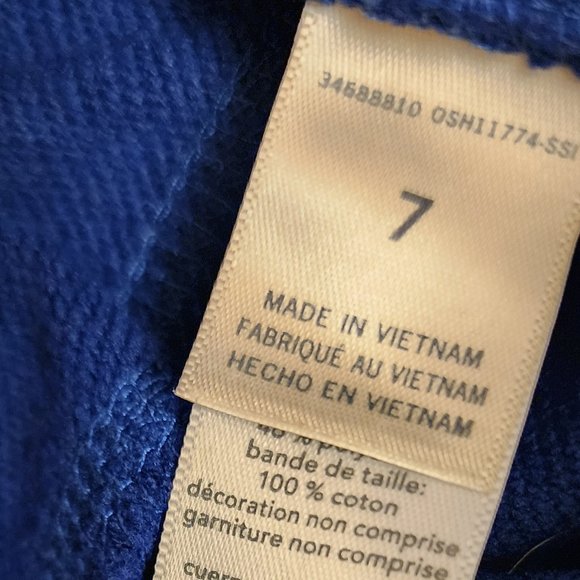 OshKosh B'gosh Royal Blue Athletic Pants Size 7 - Picture 7 of 12